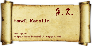 Handl Katalin névjegykártya