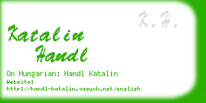 katalin handl business card